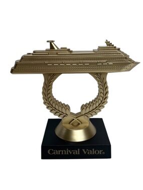 Carnival Valor Ship on a Stick Trivia Trophy